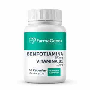 BENFOTIAMINA 250mg + VITAMINA B1 10mg - 60 cápsulas