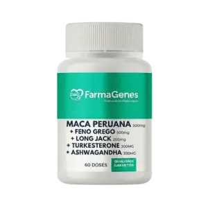 MACA PERUANA 500MG + FENO GREGO 500MG+ LONG JACK 200MG + TURKESTERONE 300MG + ASHWAGANDHA 300MG 60 DOSES